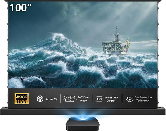 Your Instant Home Theater - Auto-Rising Projector Screen with Ultra-Smooth Operation